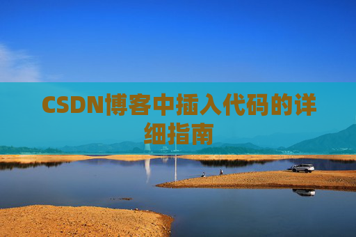 CSDN博客中插入代码的详细指南